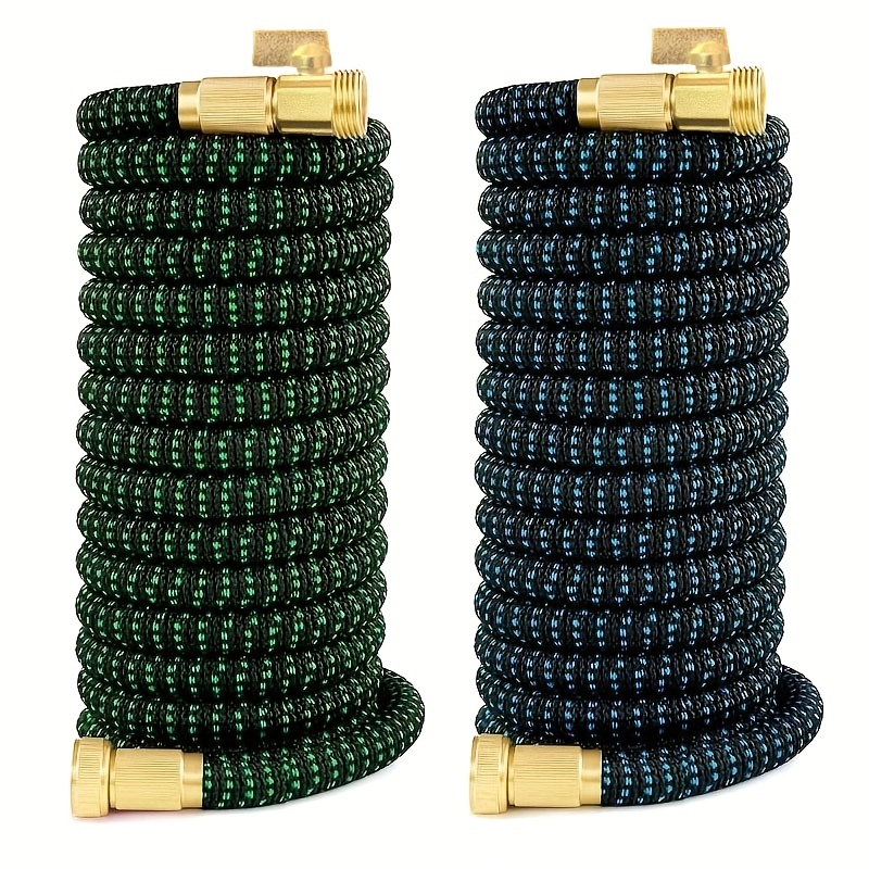 Retractable Hose, 25FT/50FT/75FT/100FTx3/4'' Solid Brass Fitting Connectors, Lightweight Kink Free For Yard Watering Washing Tool