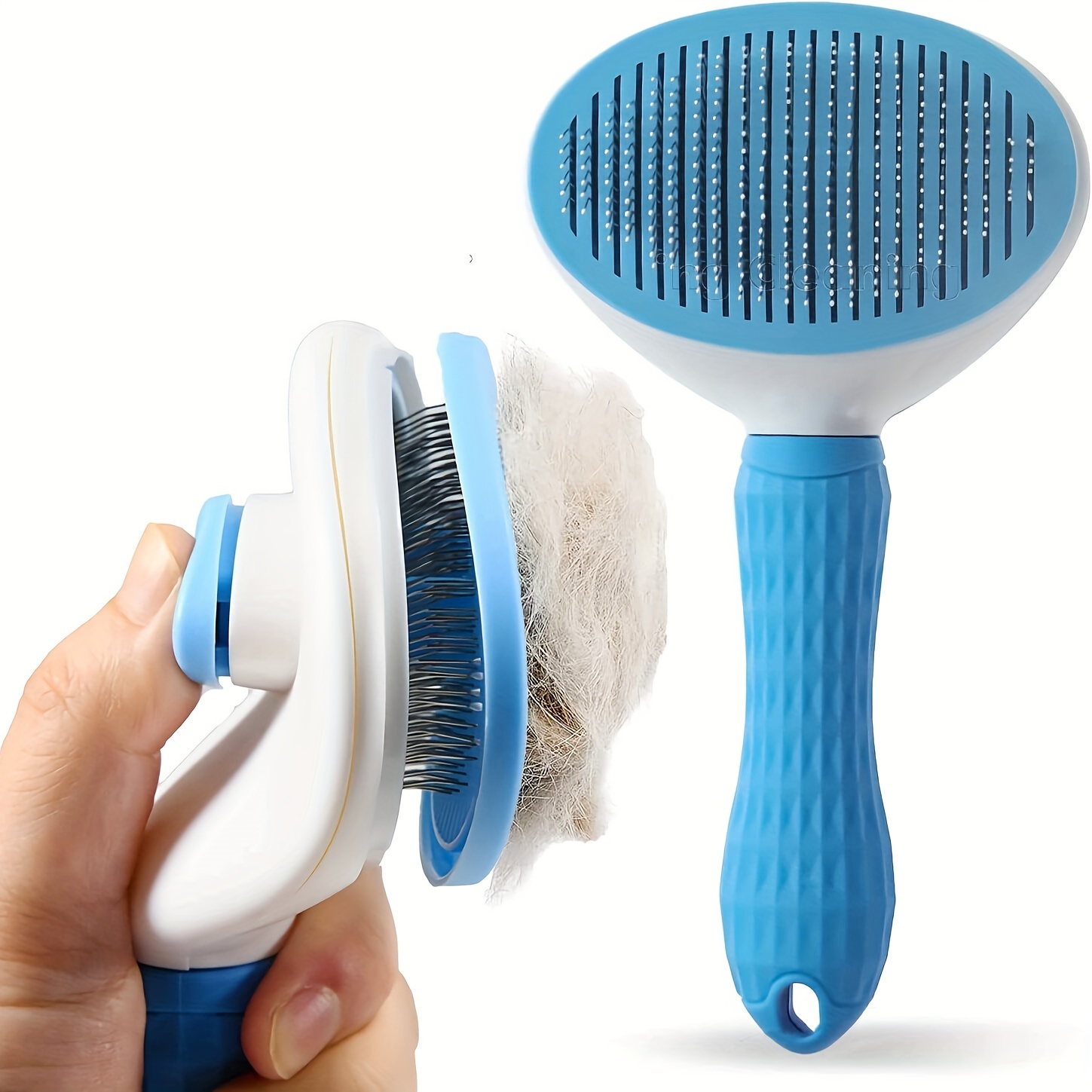 Self Cleaning Slicker Brush, Dog Cat Bunny Pet Grooming Shedding Brush - Easy To Remove Loose Undercoat, Pet Massaging Tool Suitable For Pets With Long Or Short Hair