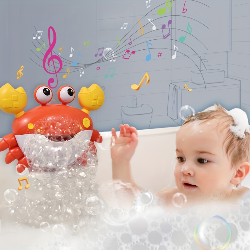 Crab Bubble Bath Maker For The Bathtub Blows Bubbles And Plays Songs - Baby, Toddler Kids Bath Toys Makes Great Gifts For Toddlers-Sing-Along Bath Bubble Machine Halloween Thanksgiving Christmas Gifts