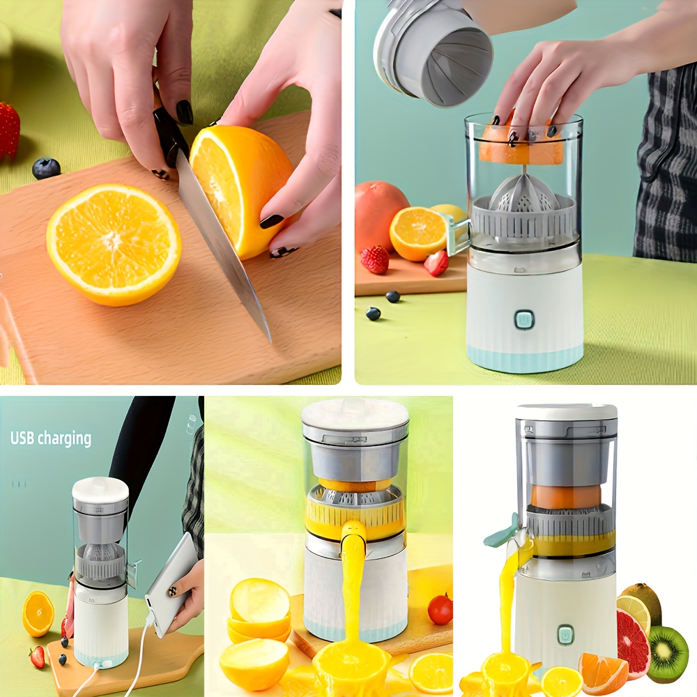 5,403 reviews 4.6 All reviews are from verified purchases Item reviews (1,739) Provider reviews (5,403) Top 1% rated in Juicers & Food Processors ca***14 ca***14 in on Jul 7, 2023 Works just as is should perfect for kids and super safe. I love it all around. I had 4 year olds make their own juice as well as a 10 year old. I luckily received this item as a free gift from a game I won. See more Rosa Padilla Rosa Padilla in on Dec 7, 2023 I am obsessed with this juicer. It is a bit loud, but I don’t mind it too much. Now every time I buy oranges they will be juiced. Perfect for travel. See more LetGoSrore LetGoSrore 4.6 592 Followers 64K+ Sold 34 Items Product guides and documents User manual（PDF） Review Details Save Report this item Power Mode: Battery Powered/USB Dual Use Operating Voltage: ≤36V See more portable multifunctional juicer with automatic juicing and separation fresh orange juice cup with usb charging details 0portable multifunctional juicer with automatic juicing and separation fresh orange juice cup with usb charging details 0 portable multifunctional juicer with automatic juicing and separation fresh orange juice cup with usb charging details 1portable multifunctional juicer with automatic juicing and separation fresh orange juice cup with usb charging details 1 portable multifunctional juicer with automatic juicing and separation fresh orange juice cup with usb charging details 2portable multifunctional juicer with automatic juicing and separation fresh orange juice cup with usb charging details 2 portable multifunctional juicer with automatic juicing and separation fresh orange juice cup with usb charging details 3portable multifunctional juicer with automatic juicing and separation fresh orange juice cup with usb charging details 3 Portable Multifunctional Juicer with Automatic Juicing and Separation - Fresh Orange Juice Cup with USB Charging